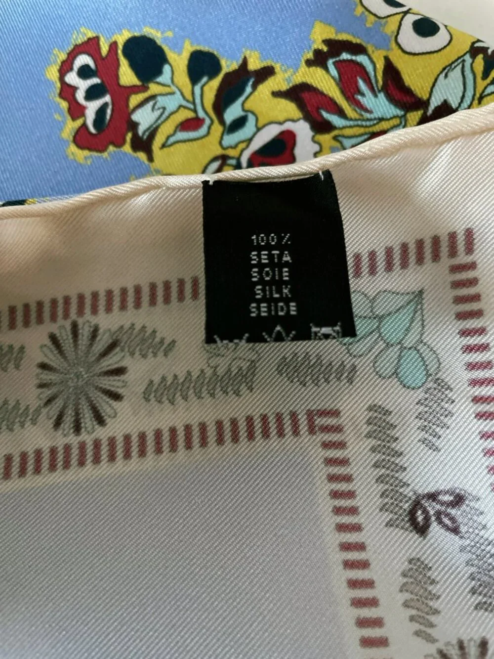 Vintage LONGCHAMP Tree of Life Silk Scarf